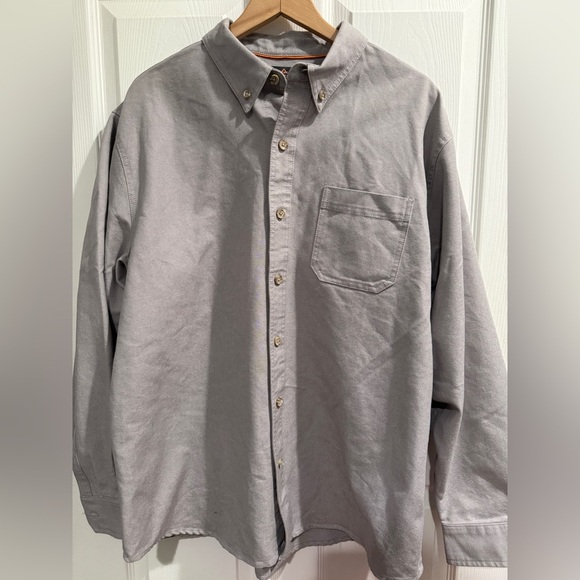 Gray Casual Button Down Shirt with Textured Fabric LNWOT! - Picture 1 of 6